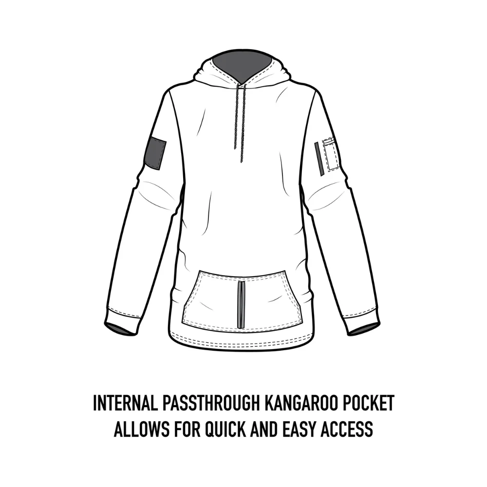 Rothco Concealed Carry Midnight Camo Hoodie (Midnight Woodland Camo) - Image 10