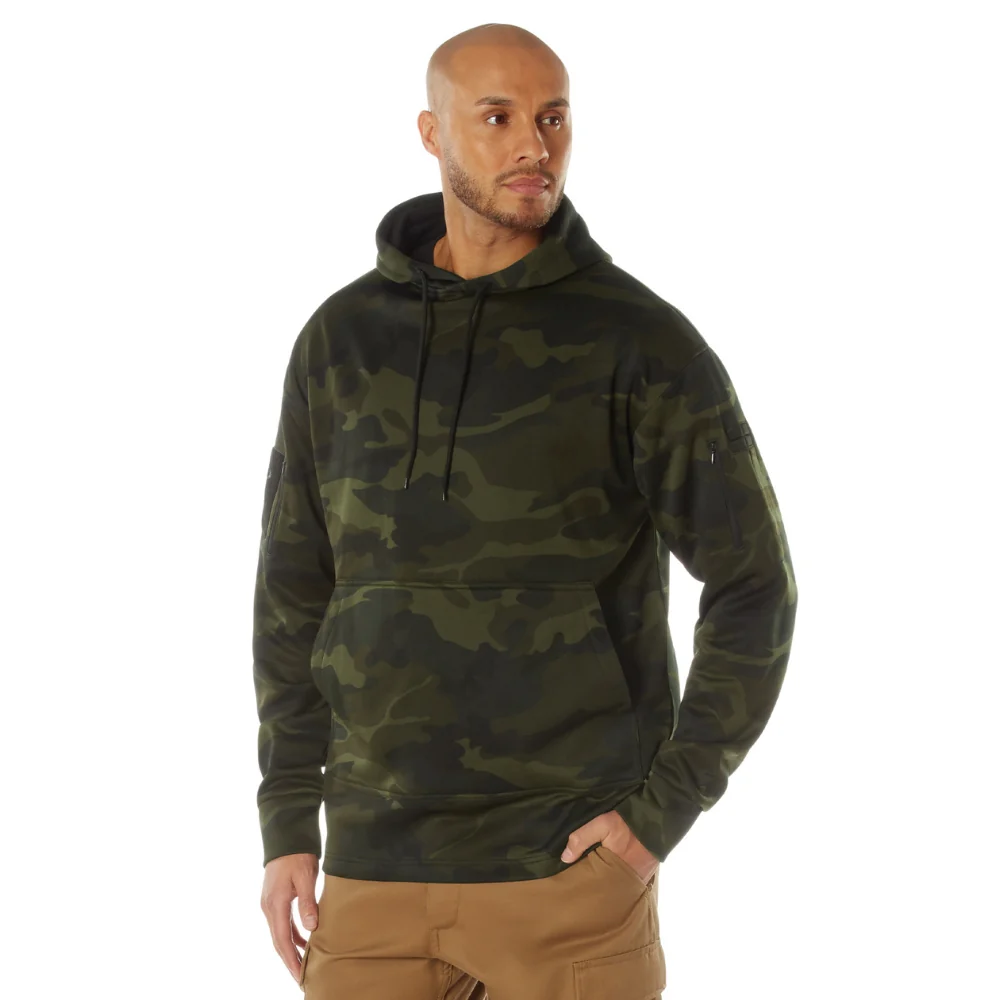 Rothco Concealed Carry Midnight Camo Hoodie (Midnight Woodland Camo) - Image 2