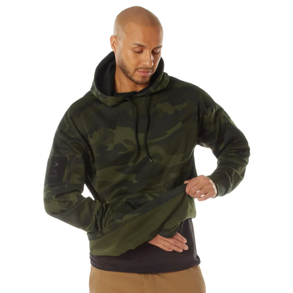 Rothco Concealed Carry Midnight Camo Hoodie (Midnight Woodland Camo) - Image 4