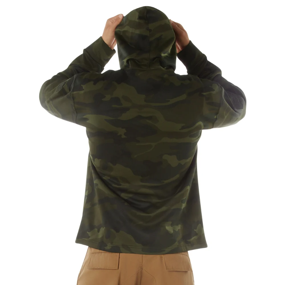 Rothco Concealed Carry Midnight Camo Hoodie (Midnight Woodland Camo) - Image 6