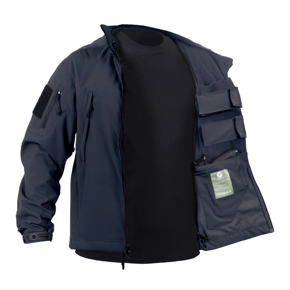 Rothco Concealed Carry Soft Shell Jacket (Midnight Navy Blue) - Image 3