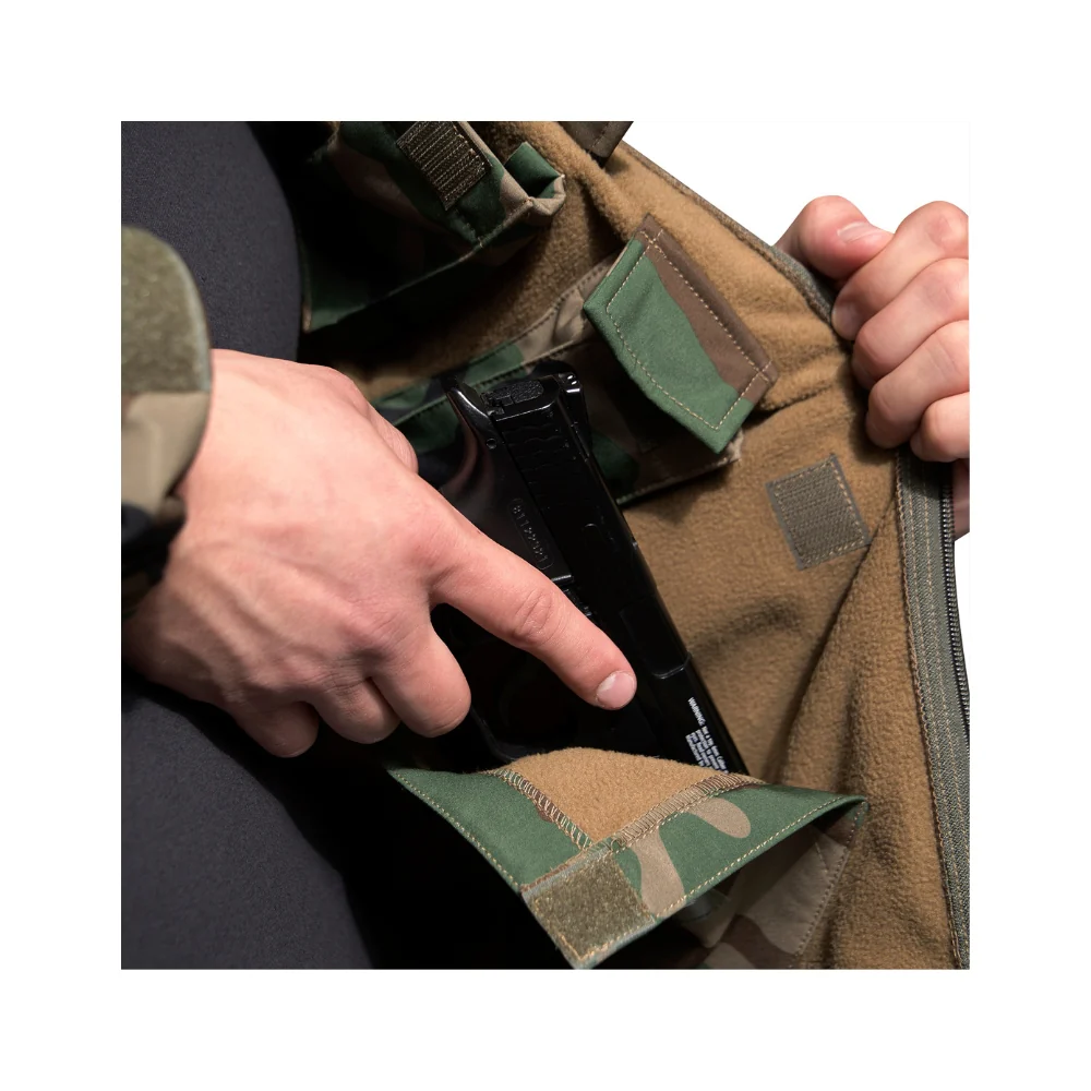 Rothco Concealed Carry Soft Shell Jacket (Woodland Camo) - Image 11