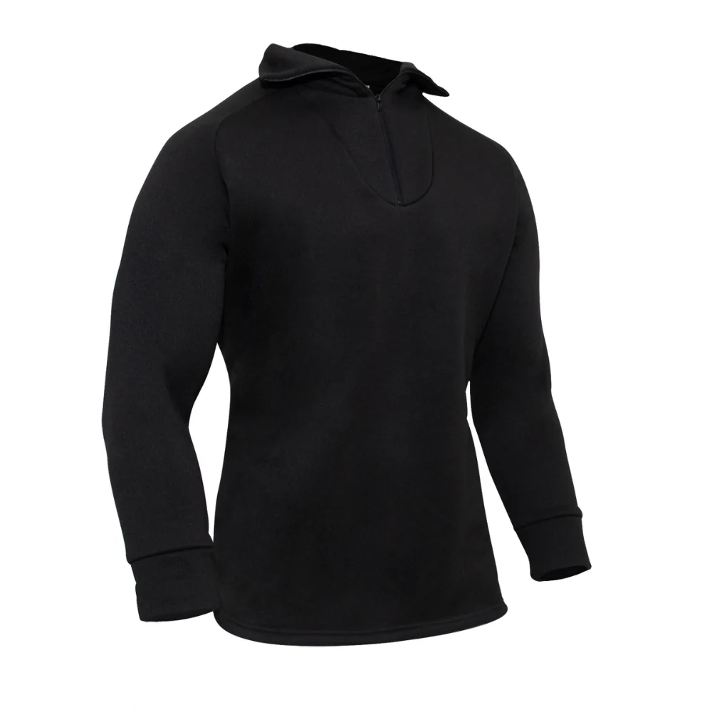 Rothco ECWCS Poly Zip Collar Shirts (Black) - Image 2