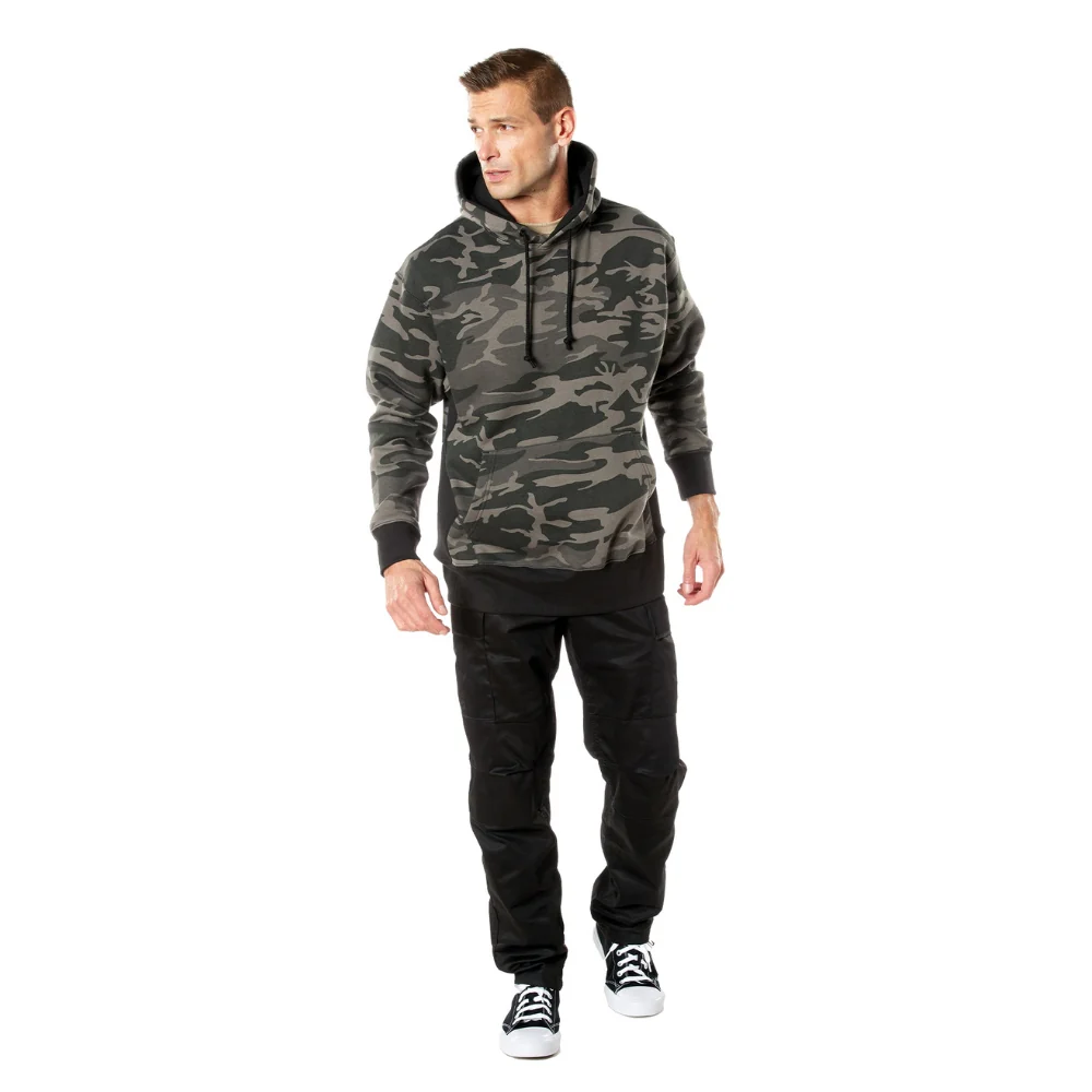 Rothco Every Day Pullover Hooded Sweatshirt (Black Camo) - Image 2