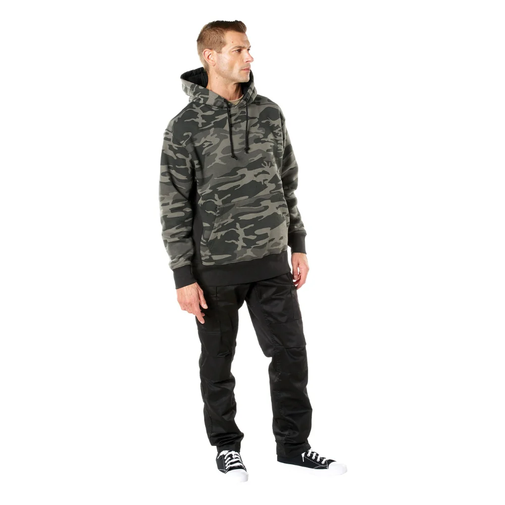 Rothco Every Day Pullover Hooded Sweatshirt (Black Camo) - Image 3
