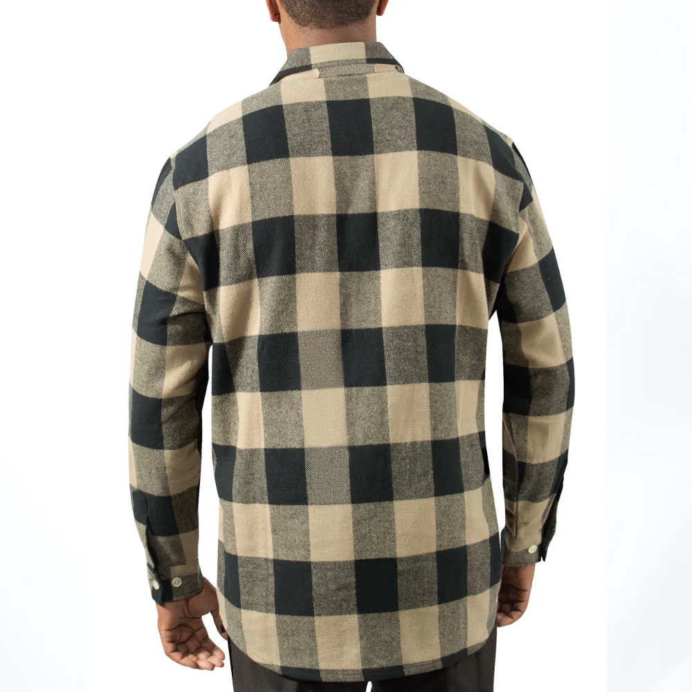 Rothco Extra Heavyweight Buffalo Plaid Flannel Shirt (Coyote Brown Plaid) - Image 4