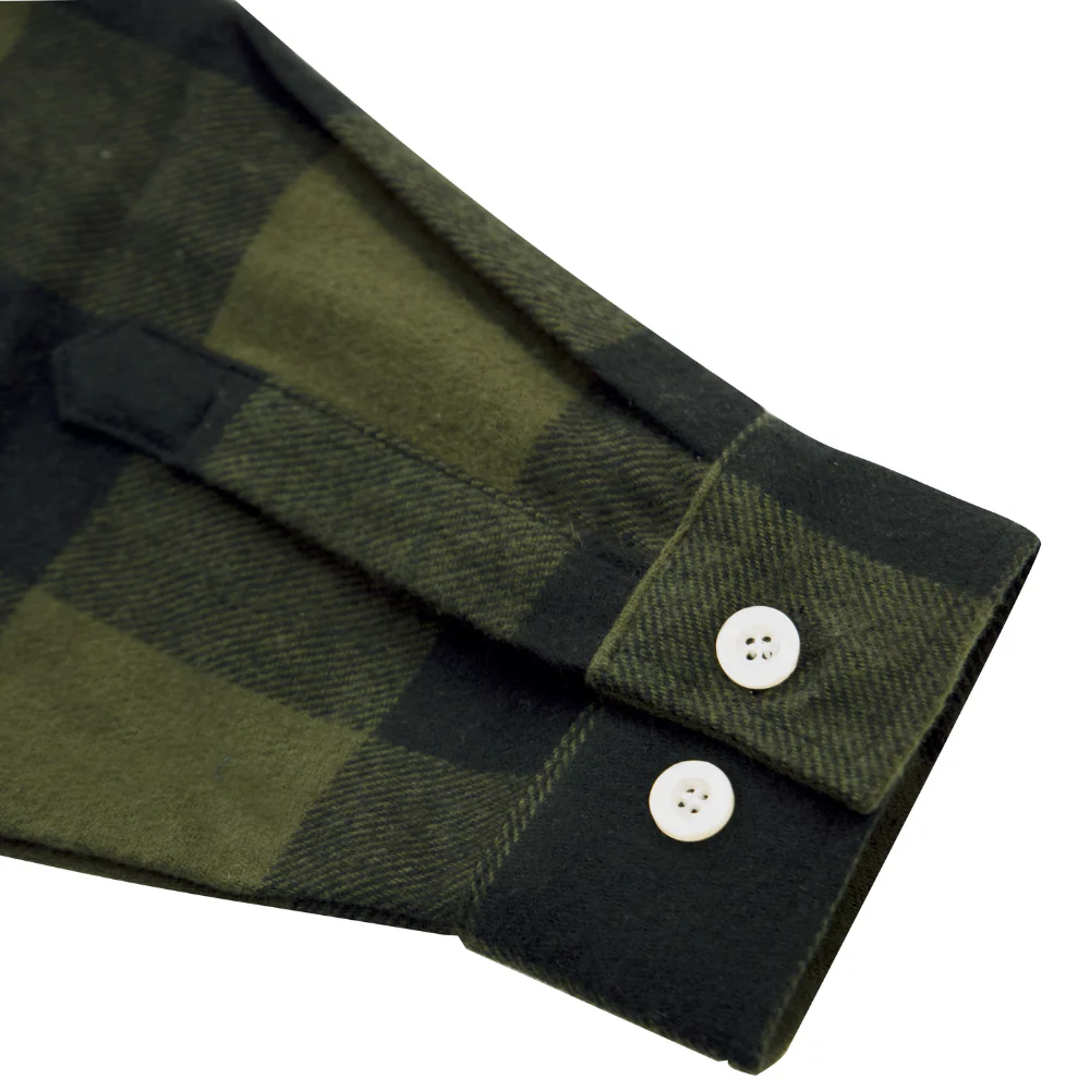Rothco Extra Heavyweight Buffalo Plaid Flannel Shirt (Olive Drab Plaid) - Image 5