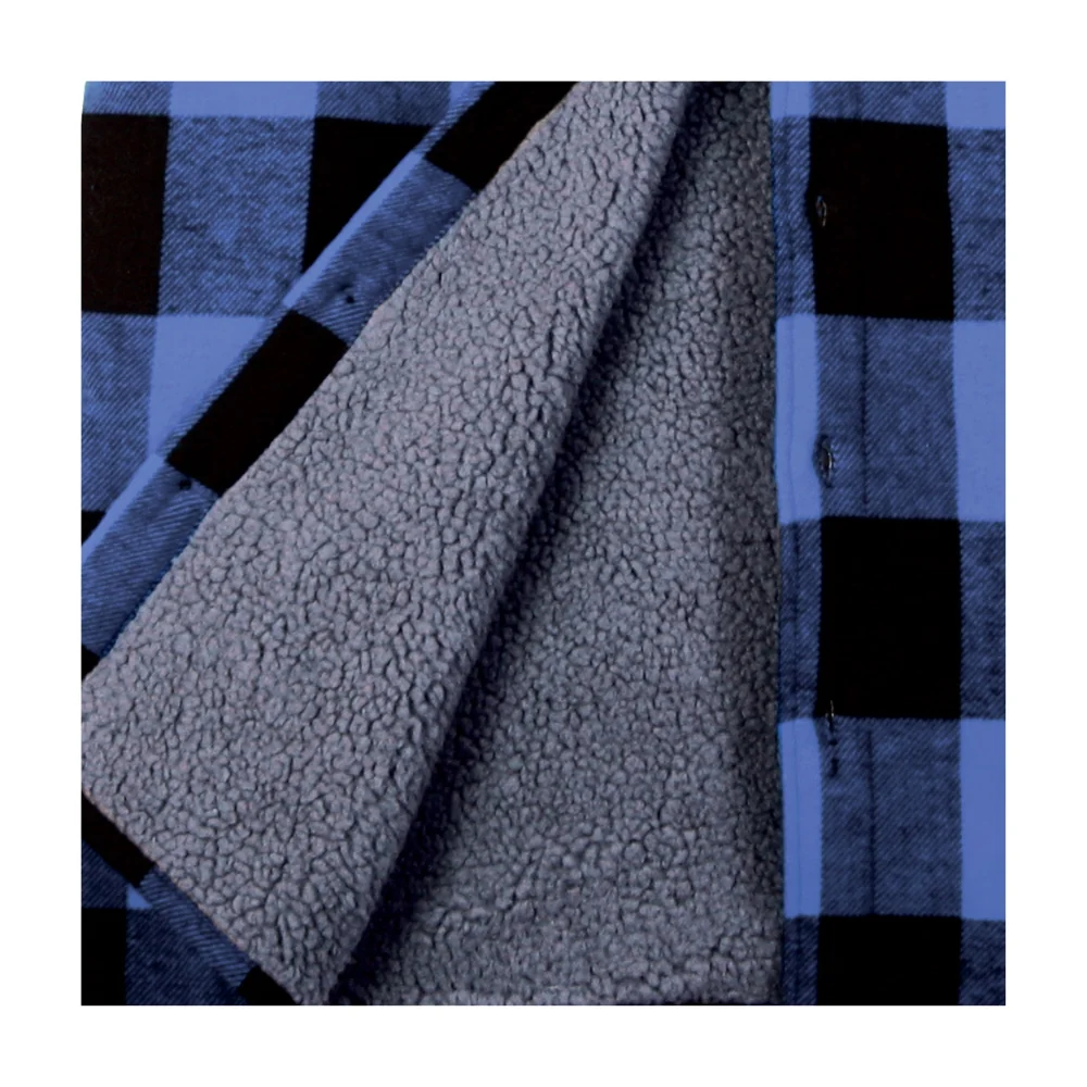 Rothco Extra Heavyweight Buffalo Plaid Sherpa Lined Flannel Shirts (Blue) - Image 4