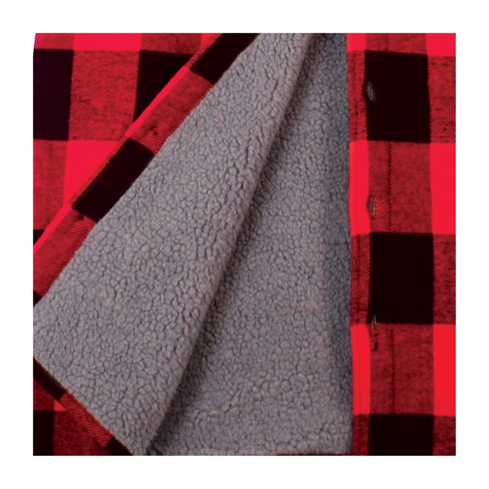 Rothco Extra Heavyweight Buffalo Plaid Sherpa Lined Flannel Shirts (Red) - Image 5