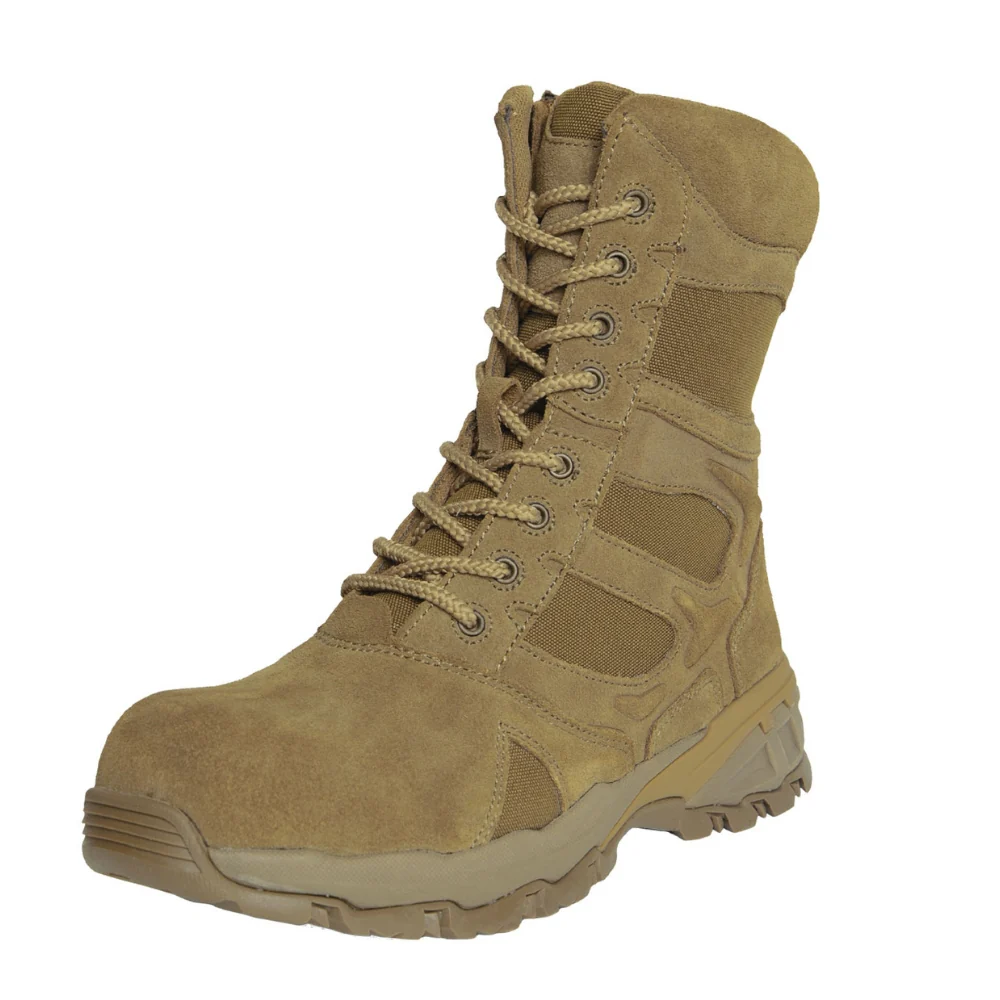 Rothco Forced Entry Composite Toe AR 670-1 Coyote Brown Side Zip Tactical Boot - 8 Inch - Image 3
