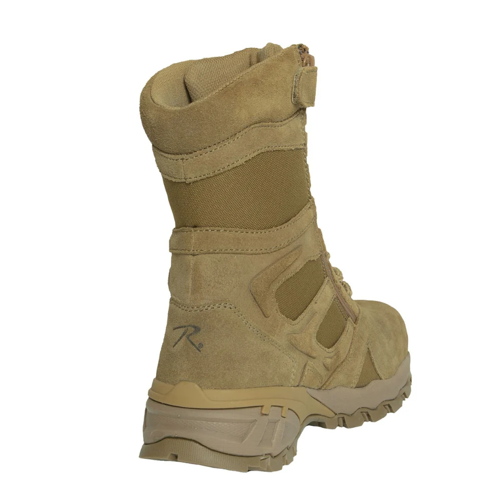 Rothco Forced Entry Composite Toe AR 670-1 Coyote Brown Side Zip Tactical Boot - 8 Inch - Image 4