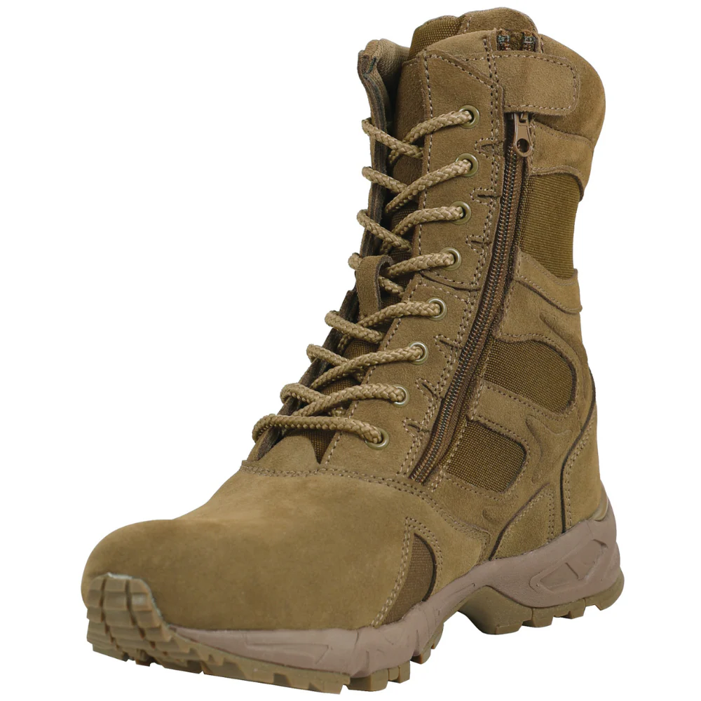 Rothco Forced Entry Deployment Boots With Side Zipper - 8 Inch (AR 670-1 Coyote Brown) - Image 3