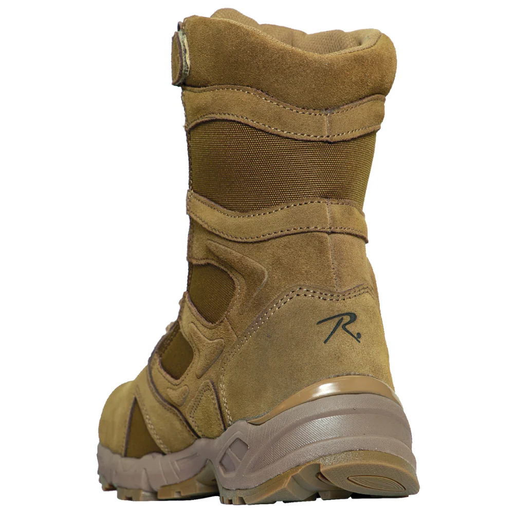 Rothco Forced Entry Deployment Boots With Side Zipper - 8 Inch (AR 670-1 Coyote Brown) - Image 4