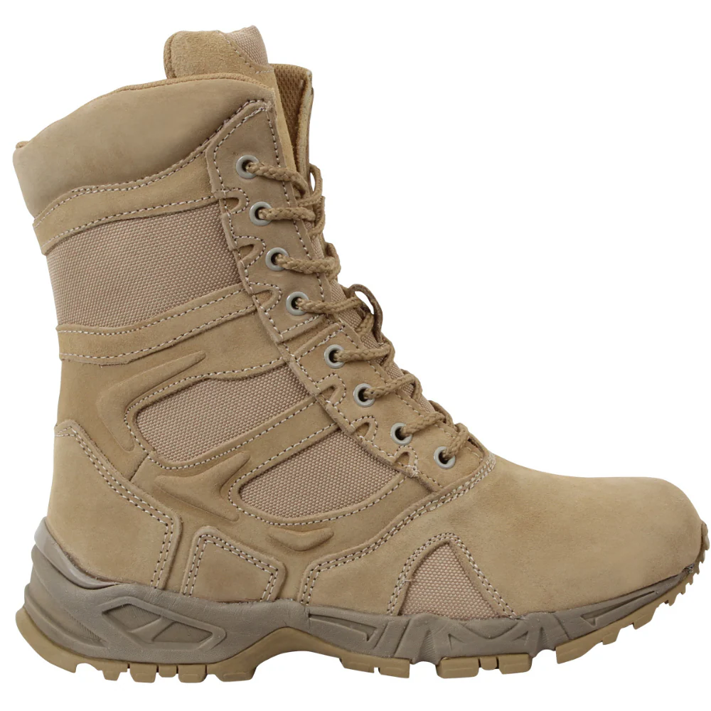 Rothco Forced Entry Deployment Boots With Side Zipper - 8 Inch (Tan) - Image 3