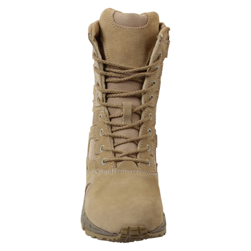 Rothco Forced Entry Deployment Boots With Side Zipper - 8 Inch (Tan) - Image 4