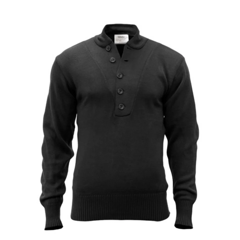 Rothco G.I. Style 5-Button Sweater (Black)