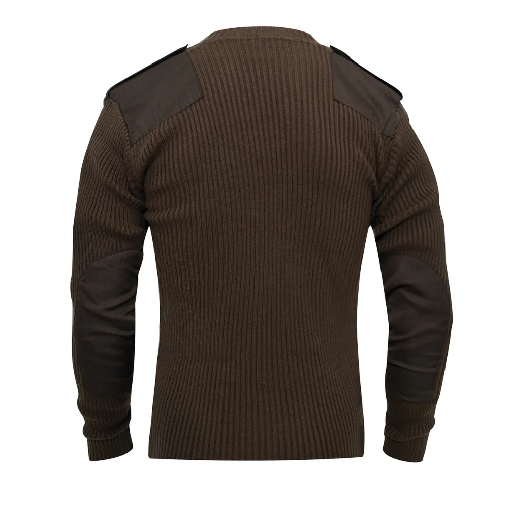 Rothco G.I. Style Acrylic V-Neck Sweater (Brown) - Image 3