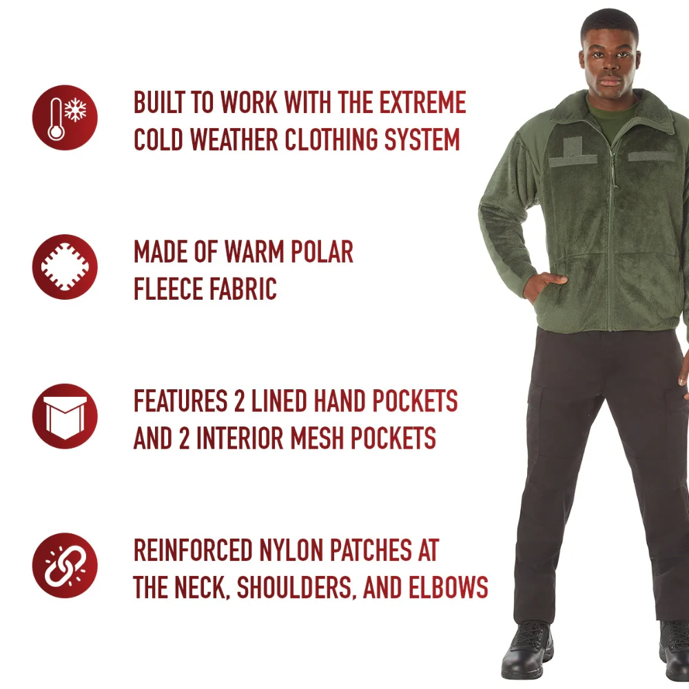 Rothco Generation III Level 3 ECWCS Fleece Jacket (Olive Drab) - Image 5