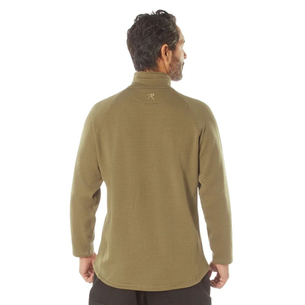 Rothco Grid Fleece Pullover (Coyote Brown) - Image 3