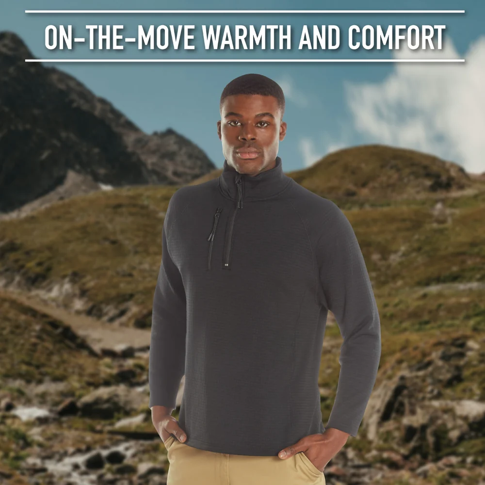 Rothco Grid Fleece Pullover (Coyote Brown) - Image 6