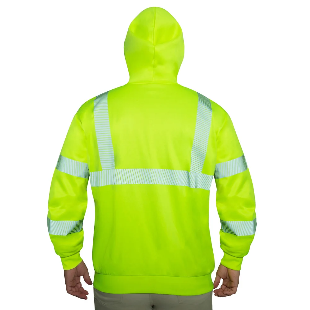 Rothco Hi-Vis Performance Zipper Sweatshirt - Safety Green - Image 4