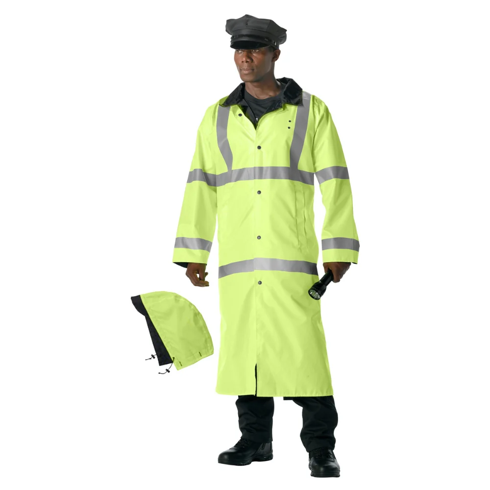 Rothco Hooded Reflective Rain Parka