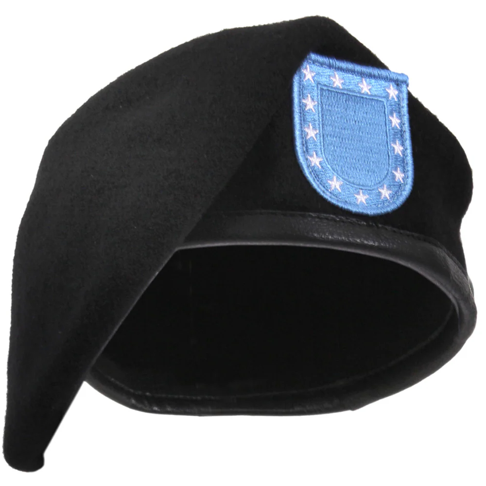 Rothco Inspection Ready Black Beret with Flash