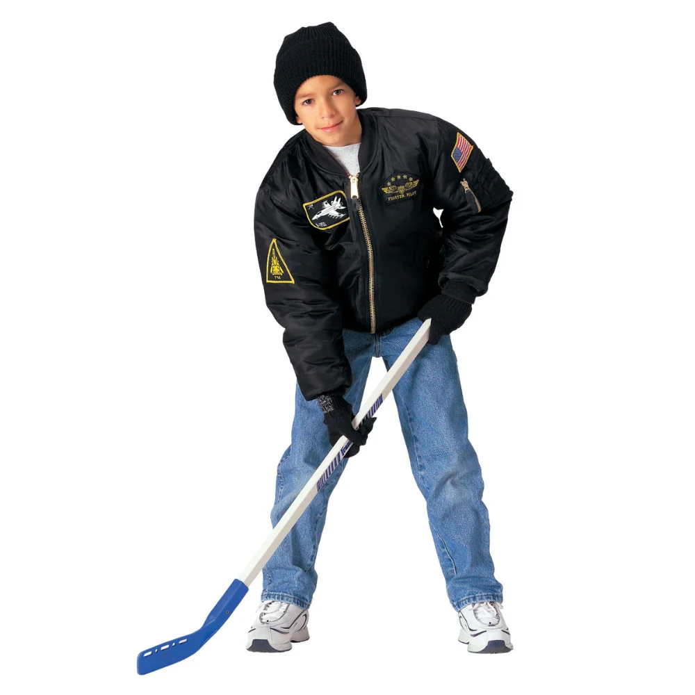 Rothco Kids Flight Jacket With Patches (Black) - Image 3