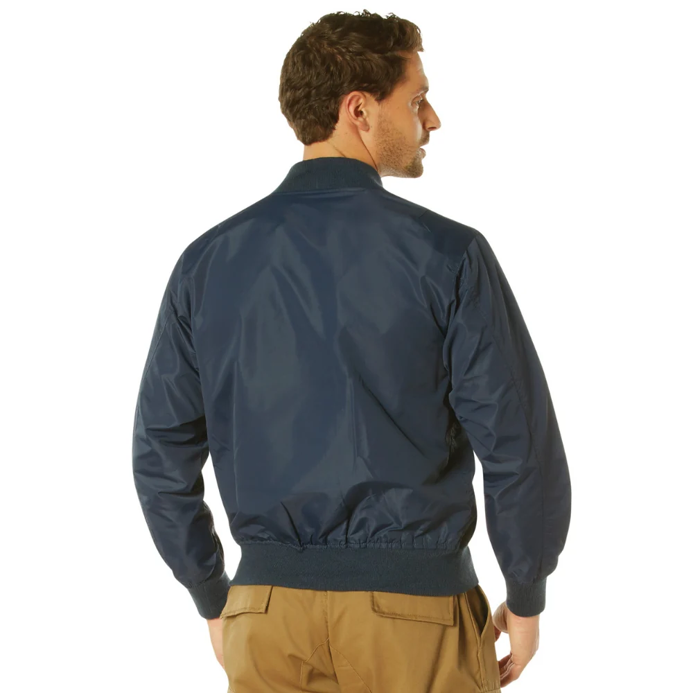 Rothco Lightweight MA-1 Flight Jacket (Navy Blue) - Image 3