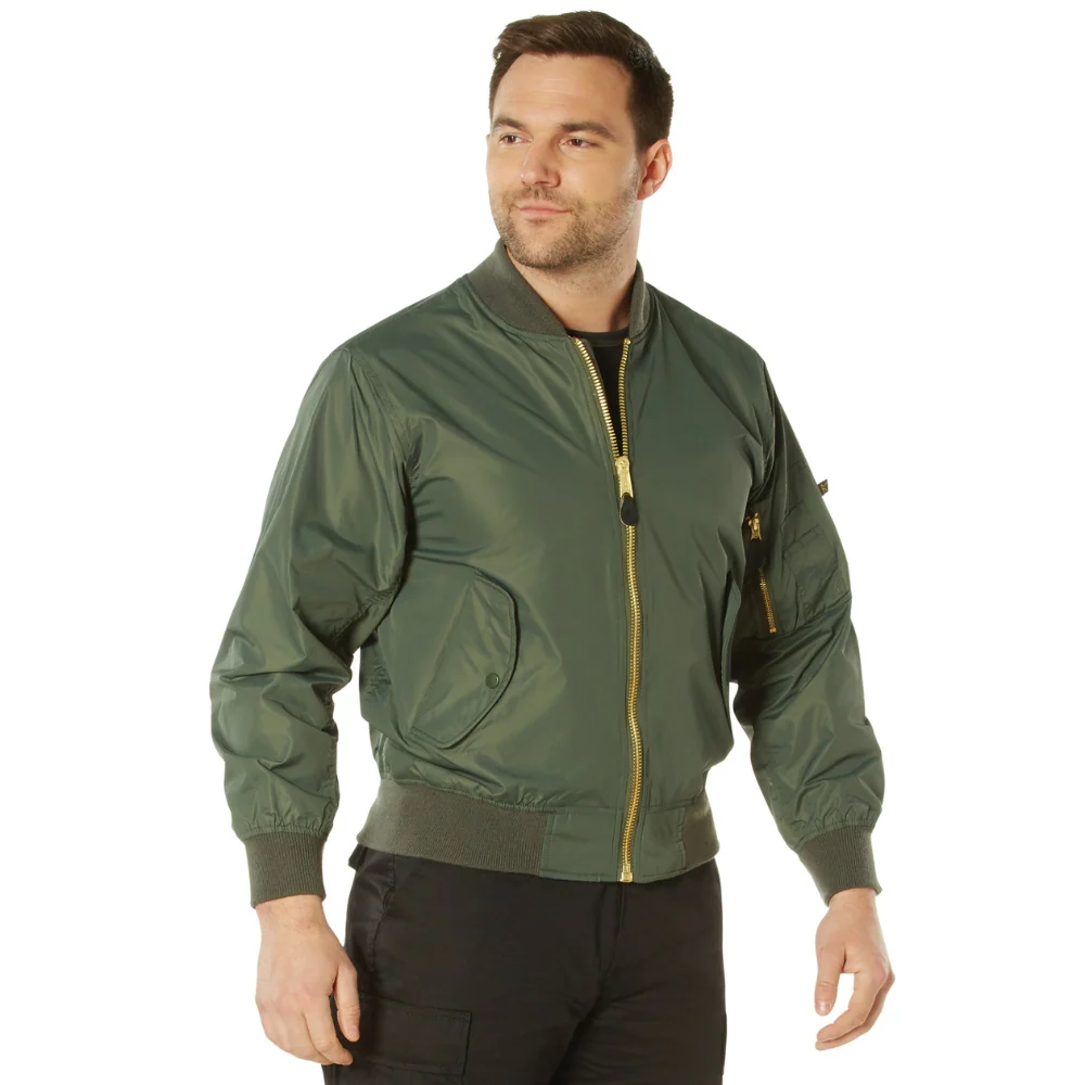 Rothco Lightweight MA-1 Flight Jacket (Sage Green) - Image 3