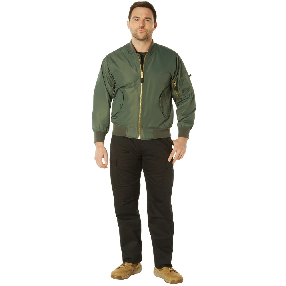Rothco Lightweight MA-1 Flight Jacket (Sage Green) - Image 5