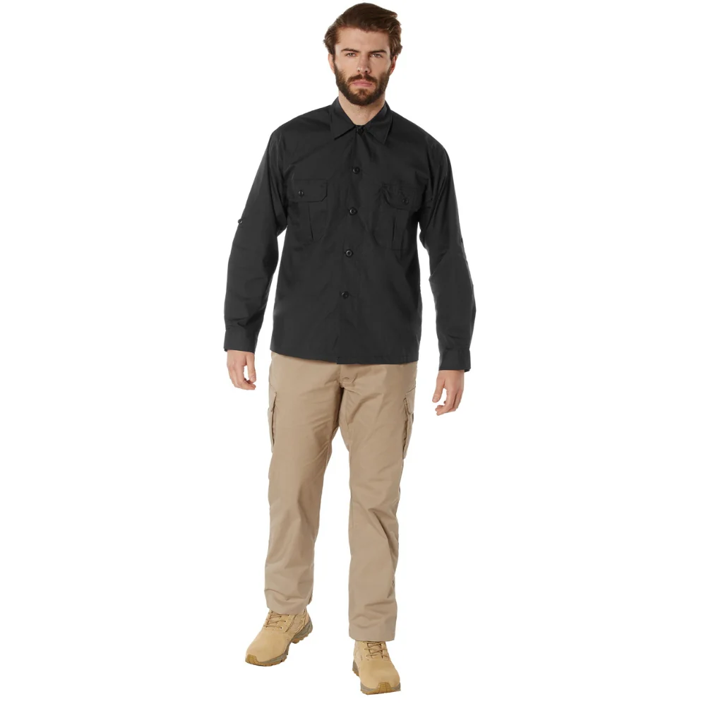 Rothco Lightweight Tactical Shirt (Black) - Image 5