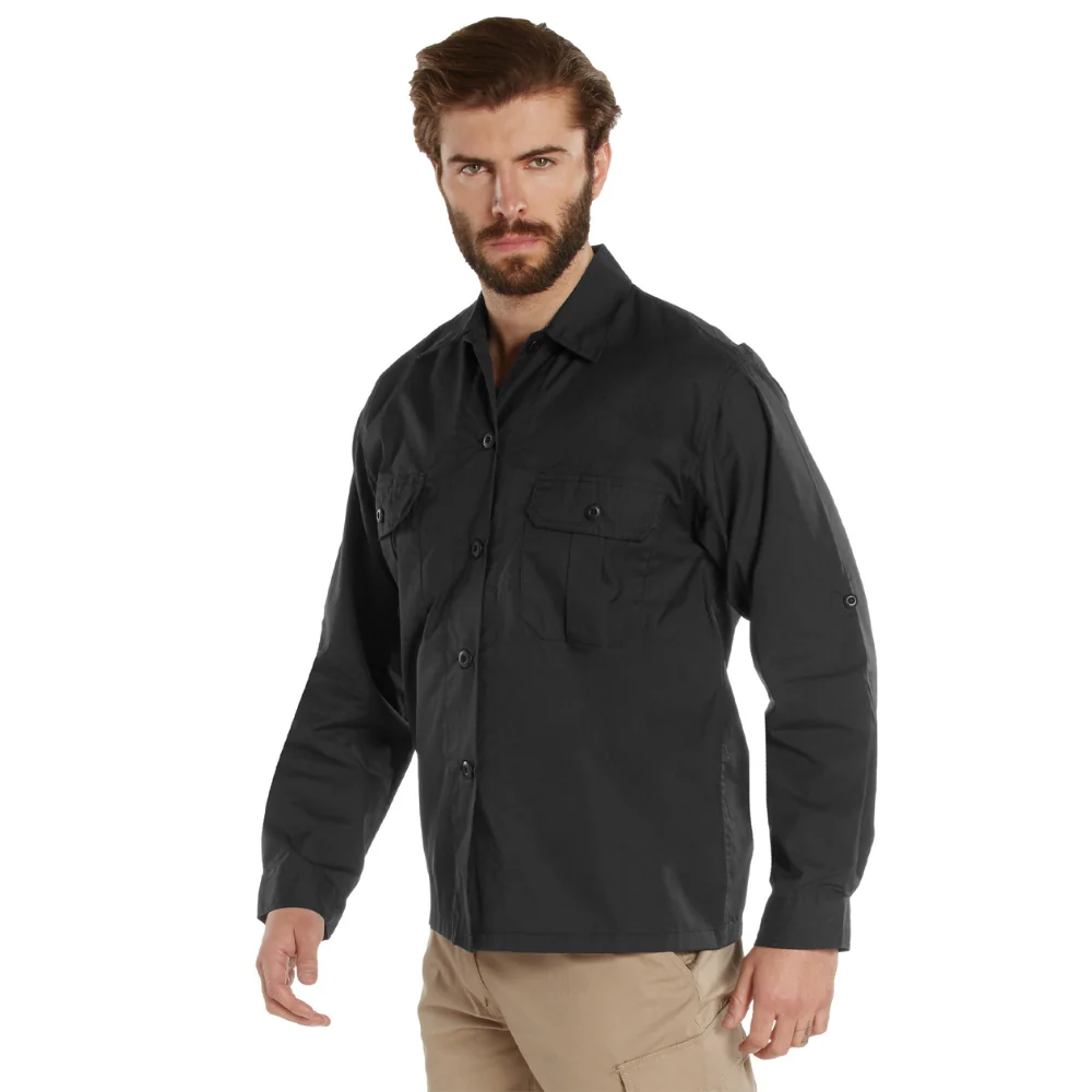 Rothco Lightweight Tactical Shirt (Black) - Image 6