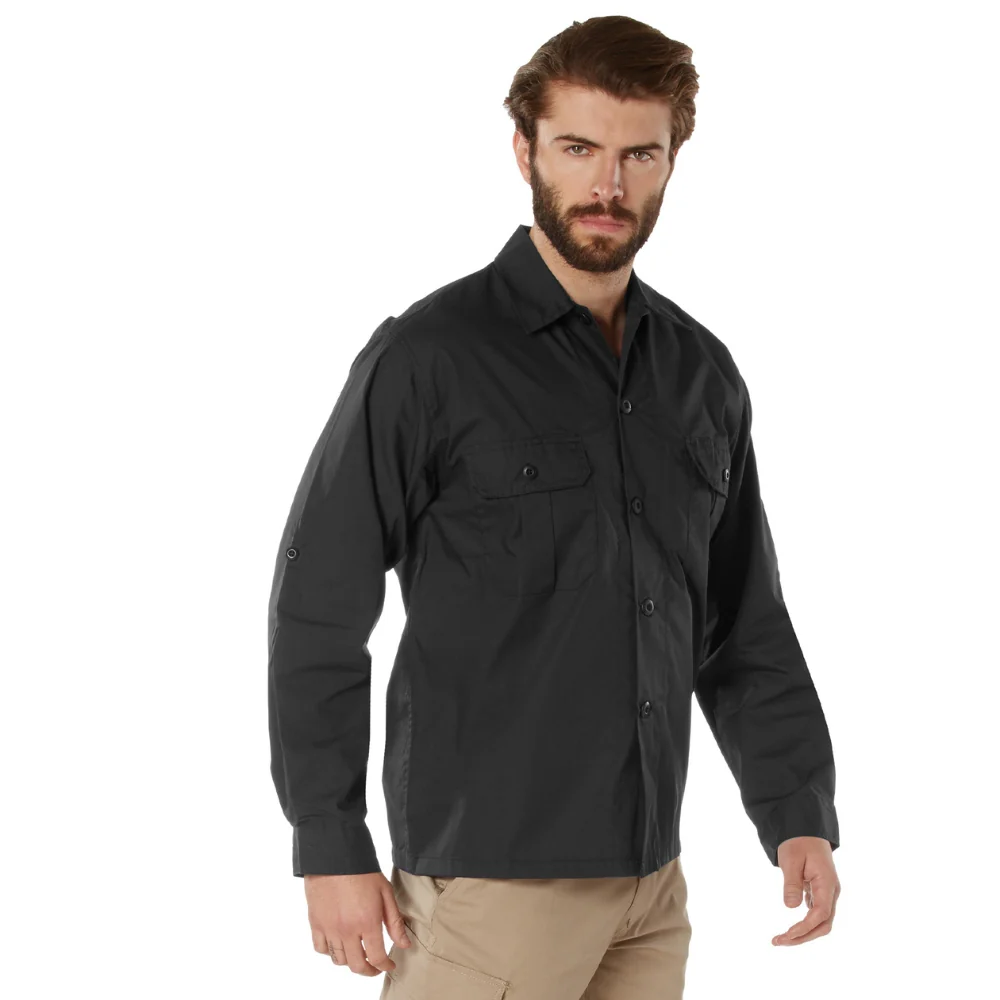 Rothco Lightweight Tactical Shirt (Black) - Image 7