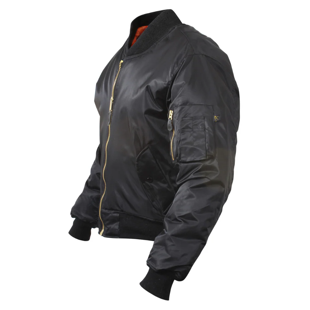 Rothco MA-1 Flight Jacket (Black) - Image 3