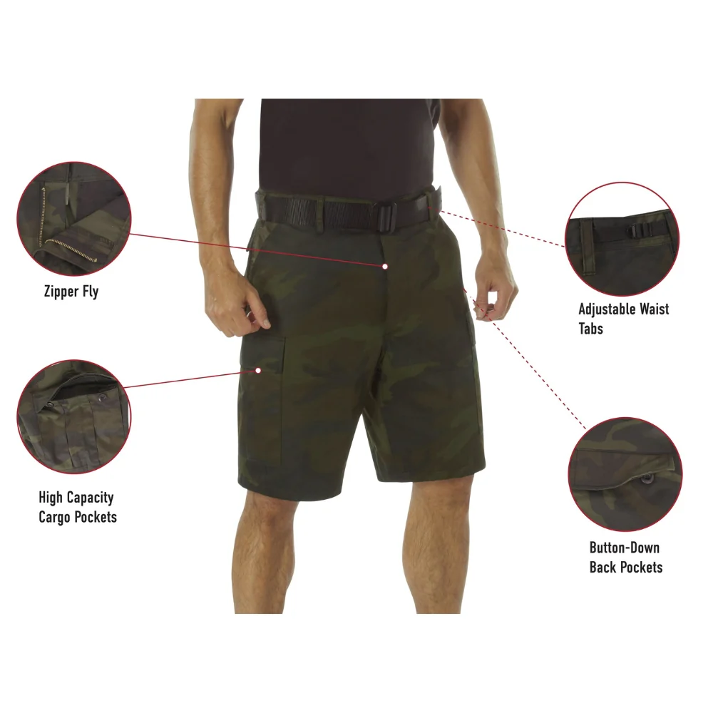 Rothco Midnight Camo BDU Shorts (Midnight Woodland Camo) - Image 6
