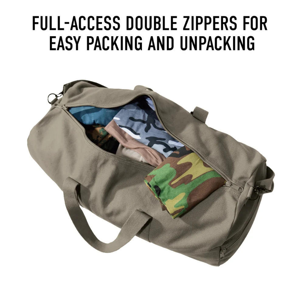 Rothco Midnight Camo Canvas Shoulder Duffle Bag - Image 14