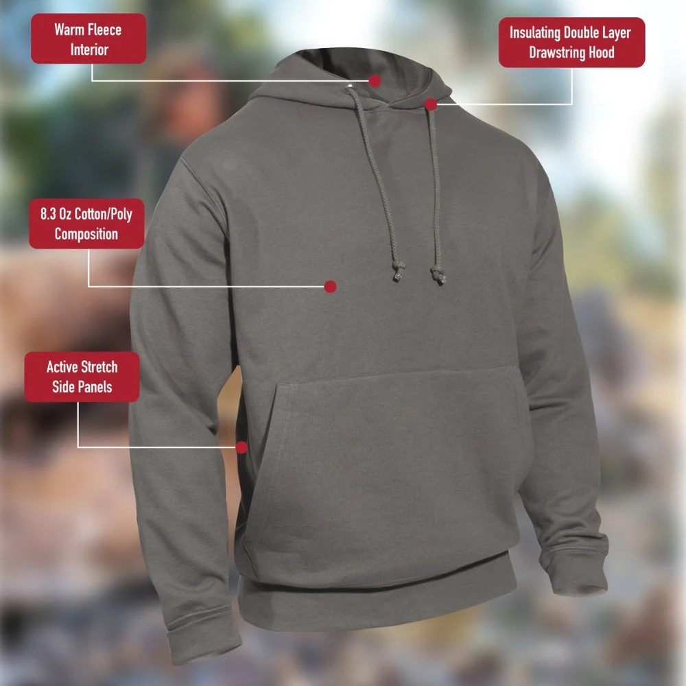 Rothco Midnight Camo Everyday Hoodie (Midnight Black Camo) - Image 8