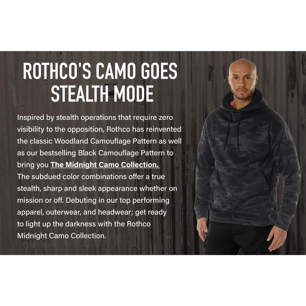 Rothco Midnight Camo Everyday Hoodie (Midnight Woodland Camo) - Image 9