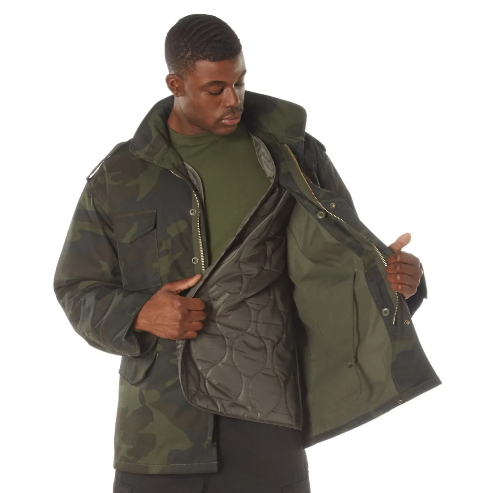 Rothco Midnight Camo M-65 Field Jacket (Midnight Woodland Camo) - Image 2
