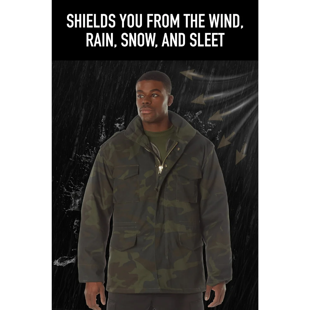 Rothco Midnight Camo M-65 Field Jacket (Midnight Woodland Camo) - Image 4