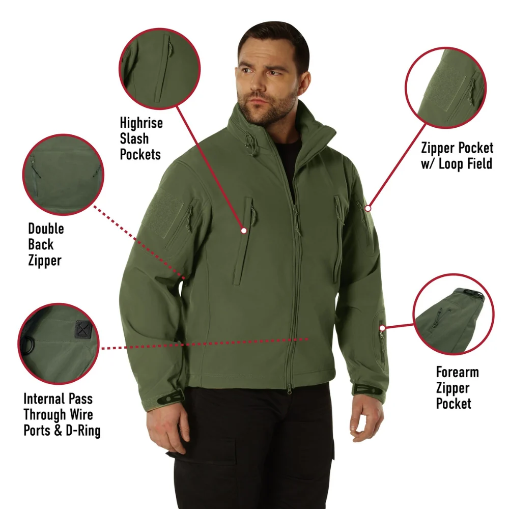 Rothco Midnight Camo Special Ops Soft Shell Jackets (Midnight Woodland Camo) - Image 8