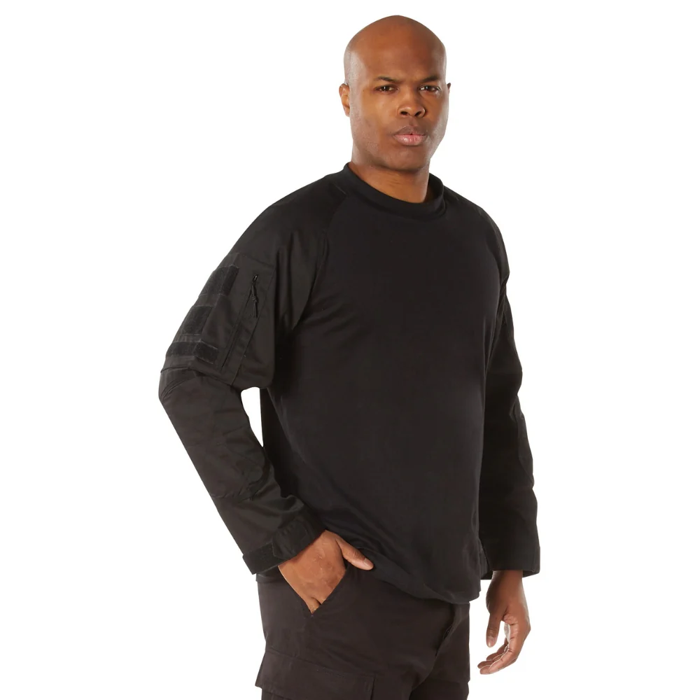 Rothco Military NYCO FR Fire Retardant Combat Shirt (Black) - Image 2