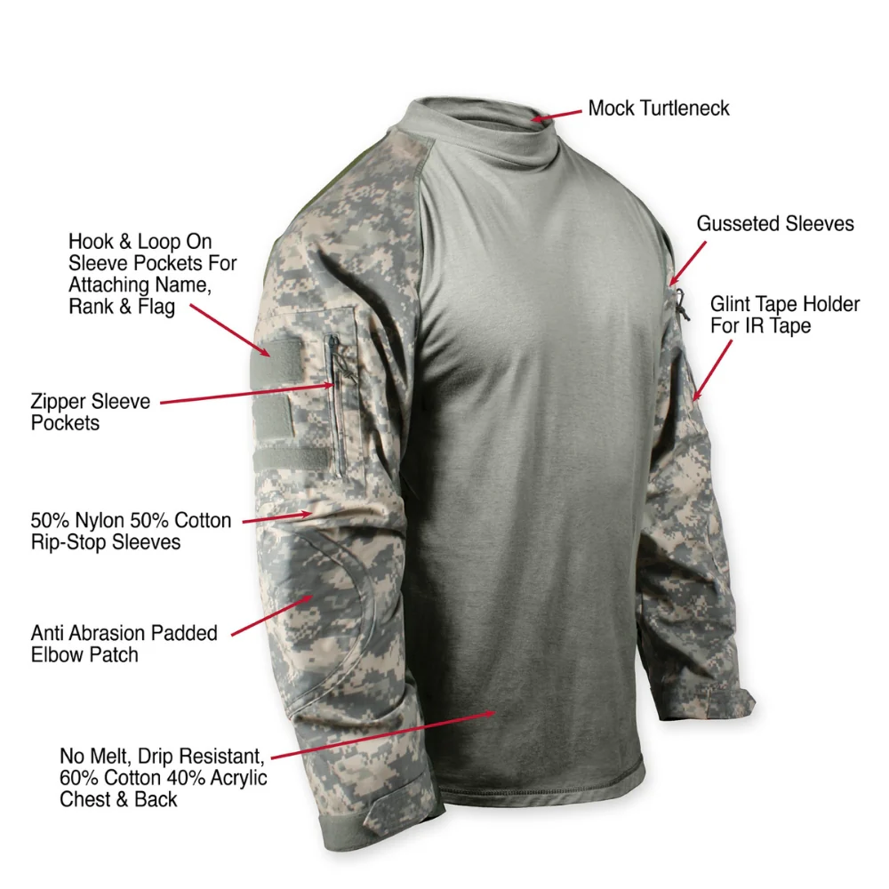 Rothco Military NYCO FR Fire Retardant Combat Shirt (Olive Drab) - Image 5