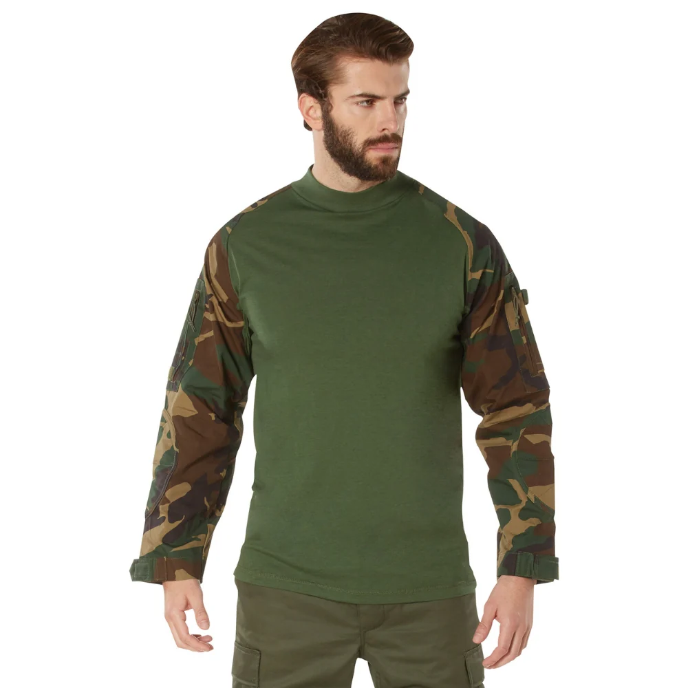Rothco Military NYCO FR Fire Retardant Combat Shirt (Woodland Camo)