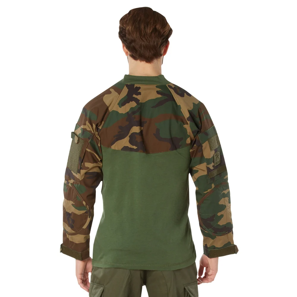 Rothco Military NYCO FR Fire Retardant Combat Shirt (Woodland Camo) - Image 3