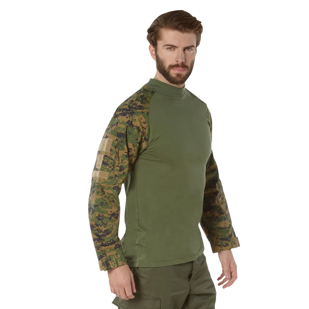 Rothco Military NYCO FR Fire Retardant Combat Shirt (Woodland Digital Camo)
