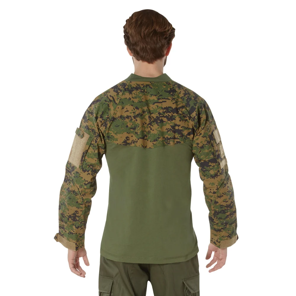 Rothco Military NYCO FR Fire Retardant Combat Shirt (Woodland Digital Camo) - Image 3