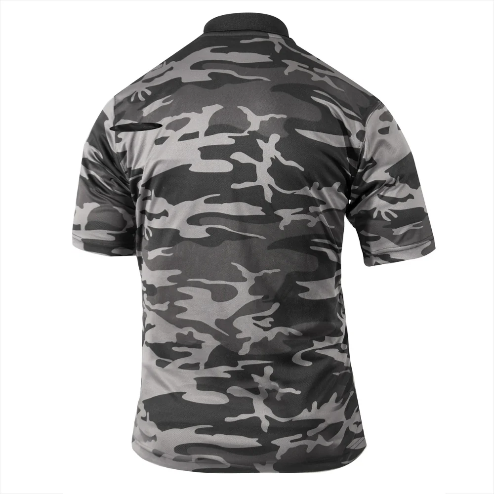 Rothco Moisture Wicking Polo Shirt (Black Camo) - Image 3