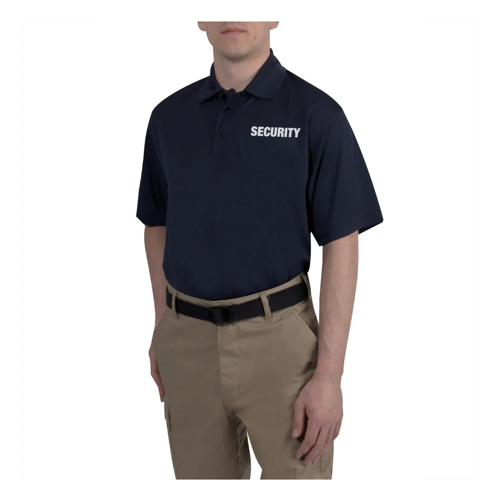 Rothco Moisture Wicking Security Polo Shirt (Midnight Navy Blue) - Image 2